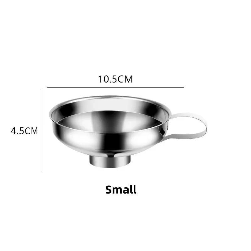 Stainless Steel Wide Mouth Canning Funnel Salad Dressing Liquid Funnel Hopper Filter Oil Funnel Kitchen Strainer Tools Gadgets