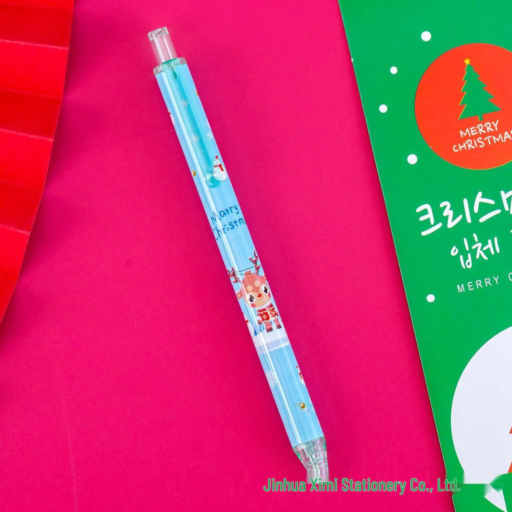 Cartoon Push-Button Ballpoint Pen - Creative Christmas Gift for Students