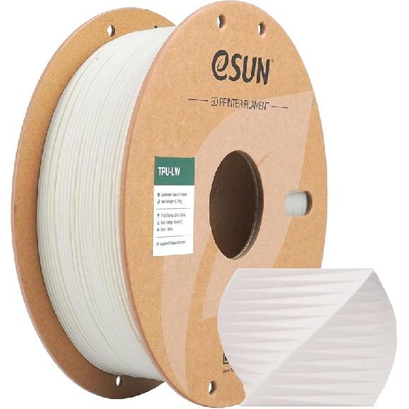 eSUN TPU LW Гибкий филамент для 3D-принтера, 1,75 мм, катушка 0,75 кг, высокая эластичность, легкий, вспененный, матовый финиш, мягкий TPU филамент для 3D-принтеров, Lightweight TPU Filament