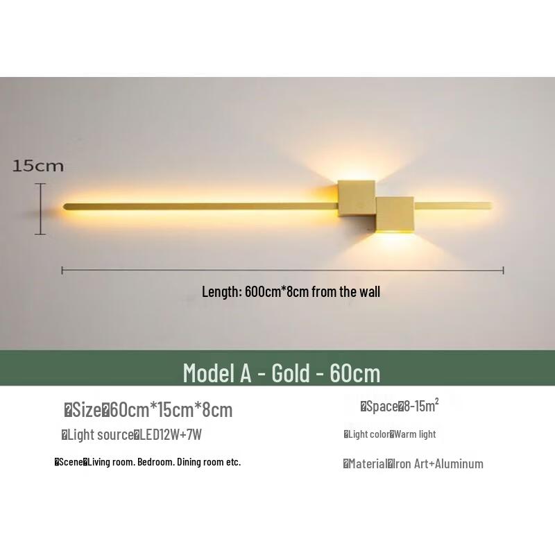 Nordic Minimalist Linear LED Wall Lamp