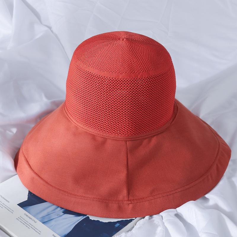 Women's Summer Sun Protection Hat with Large Brim and Face Covering