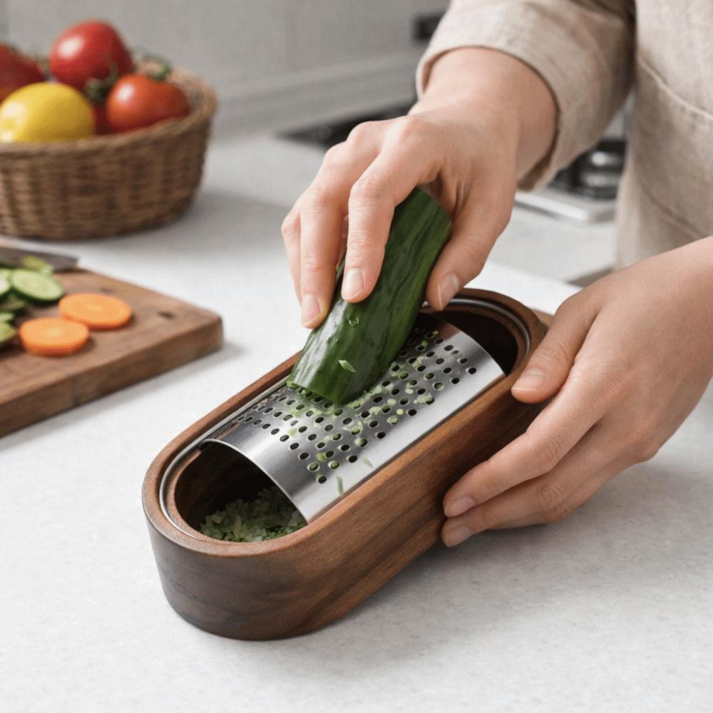Wood Handle Chocolate Handheld Grater Stainless Steel Vegetable Shredder Cheese Grater  Grater Tool