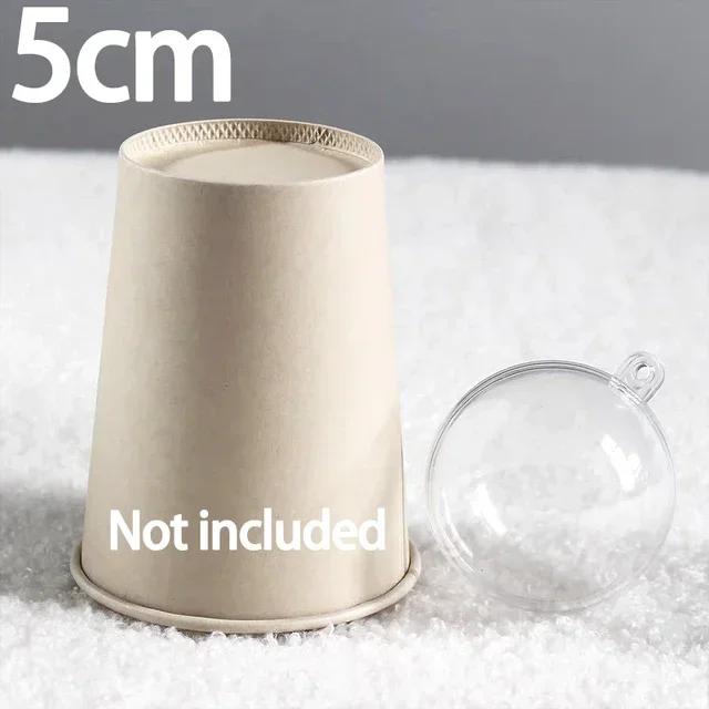 

1-24Pcs Plastic Hollow Christmas Ball DIY Transparent Balls Fillable Bauble Xmas Tree Hanging Ornaments Home Party Gifts Decor 1PC