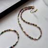 Fashionable Colorful Beads Natural Pearls Necklace Bracelet for Women Retro Gold Chain Jewelry Special Gifts Wear