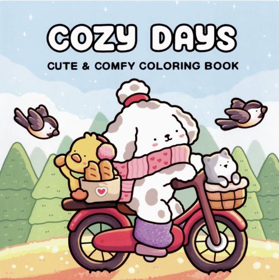 Children's Cartoon Coloring Book: Cute, Comfortable, Warm, Stress Relief, Simple Graffiti Drawing for Kids