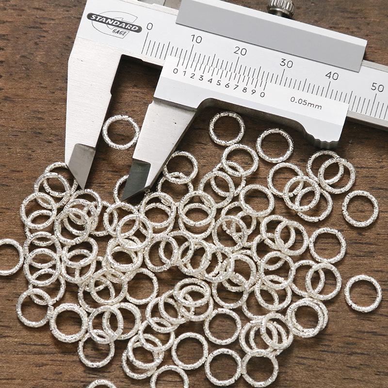20Pcs 8Mm Small Silver Ring Closed Ring Diy Hand-Made Key Chain Bracelet Connecting Ring Hanging Ring Material