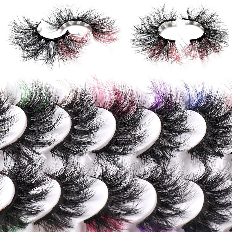 High Imitation Mink Hair Color False Eyelashes Simulation Dense Multi-Layer Three-Dimensional Curled Eyelashes