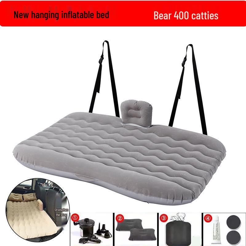 Thickened Car Inflatable Mattress: Foldable Rear Seat Travel Bed for SUVs and Sedans