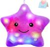34CM Creative Toy Luminous Pillow Soft Stuffed Plush Glowing Colorful Stars Cushion Led Light Toys Gift For Kids Children Girls