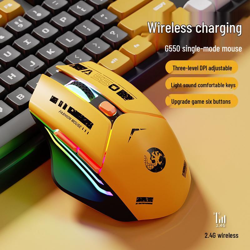 Mecha Mouse Wireless Silent Bluetooth Dual-Mode Mechanical Gaming Mouse Rechargeable for PC/Laptop.