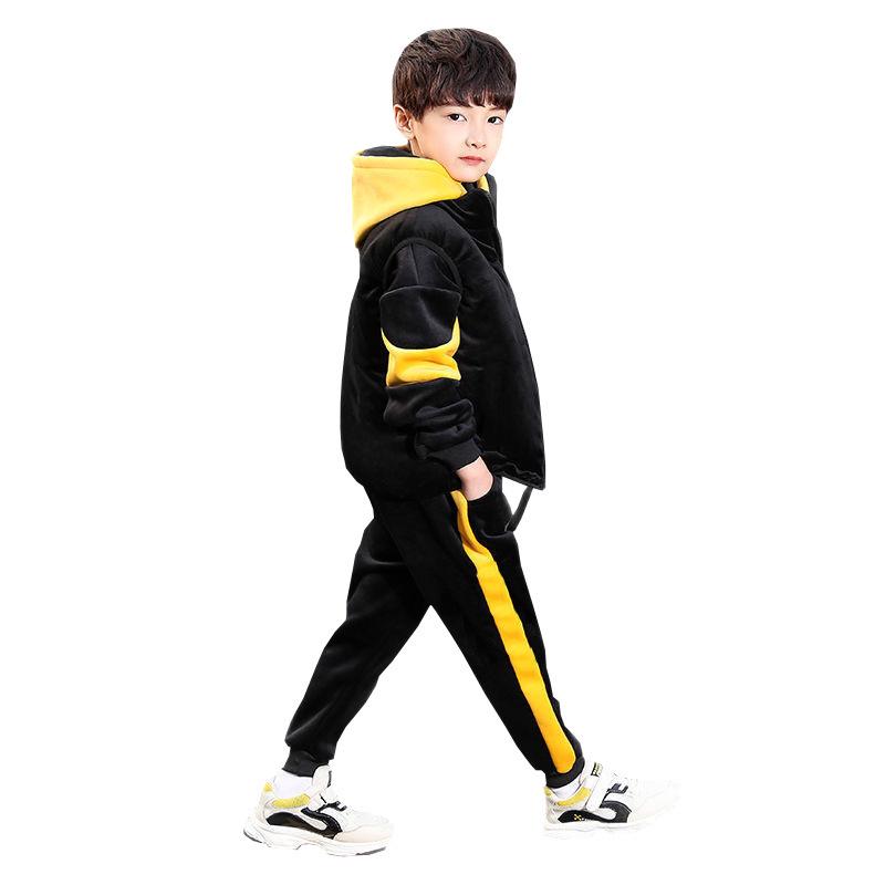 Jungen Herbst/Winter Samt Dreiteiler 2025 - Schickes Outfit für mittelgroße bis große Kinder