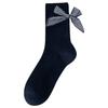 Lace socks children bow tube socks college style Japanese miu style blue stacking socks