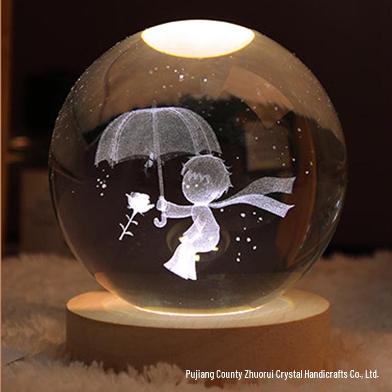 Starry Sky Crystal Ball Night Light - Creative Desktop Ornament Gift