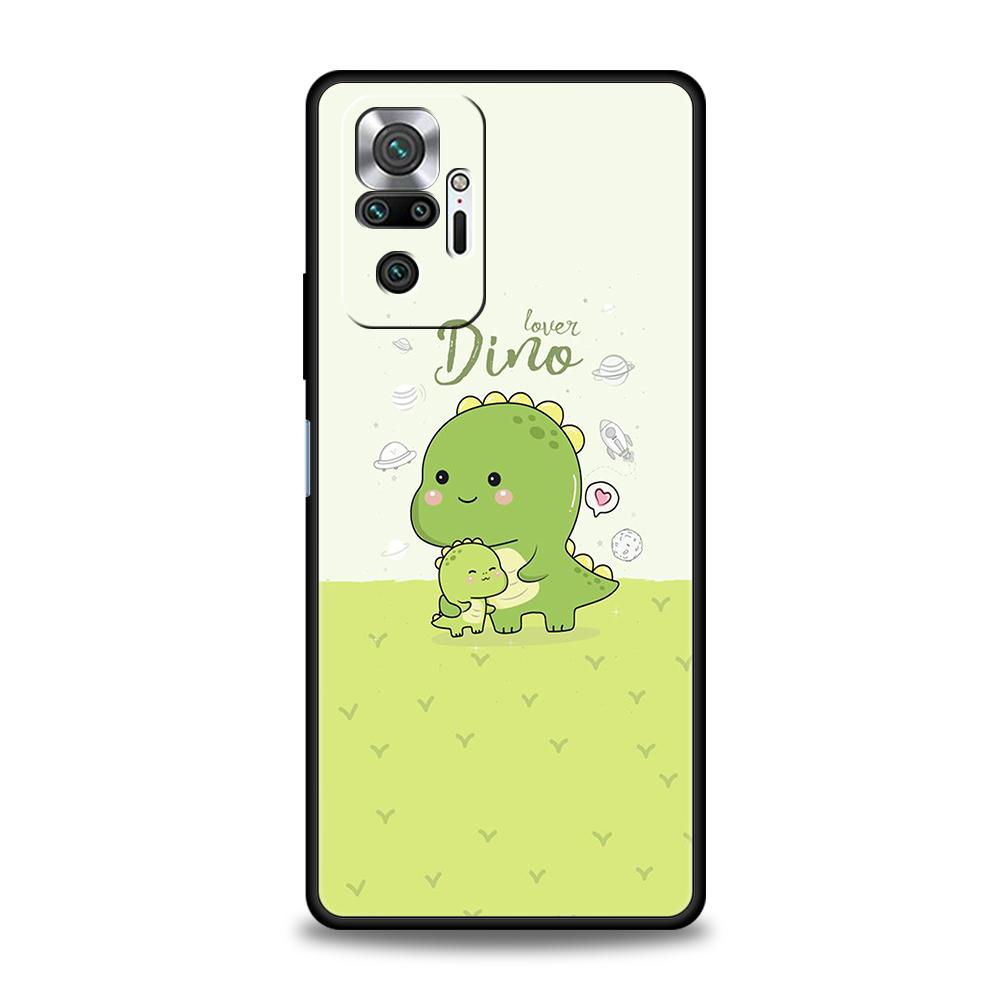 Funny Cute Cartoon Dinosaur Phone Case Cover for Redmi 14C 10C Note 14 13 12 10 11 7 8T K40 K50 Gaming Pro Plus 5G Soft Shell
