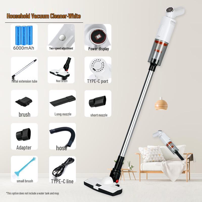 

Высокомощный портативный беспроводной пылесос: Перезаряжаемый, Для влажного и сухого бритья, с подсветкой