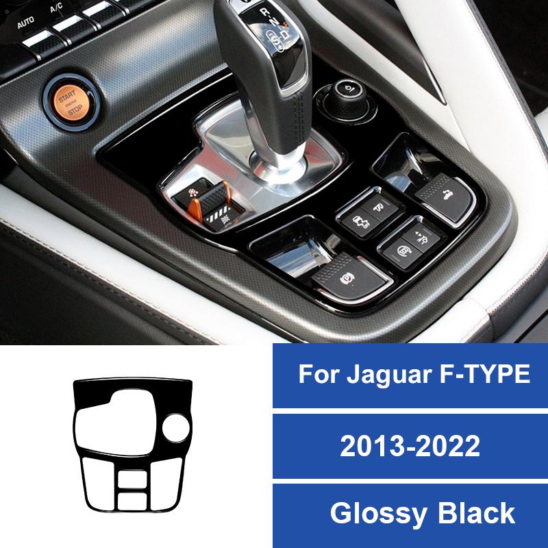 Real Carbon Fiber Car Gear Shift Panel Decorative Sticker For Jaguar F-Type 2013-2022 Car Interior Accessories