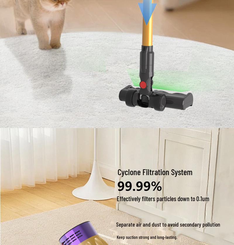 VACVAX 650W Cordless Handheld Vacuum & Mop with Mite Removal, 40Kpa