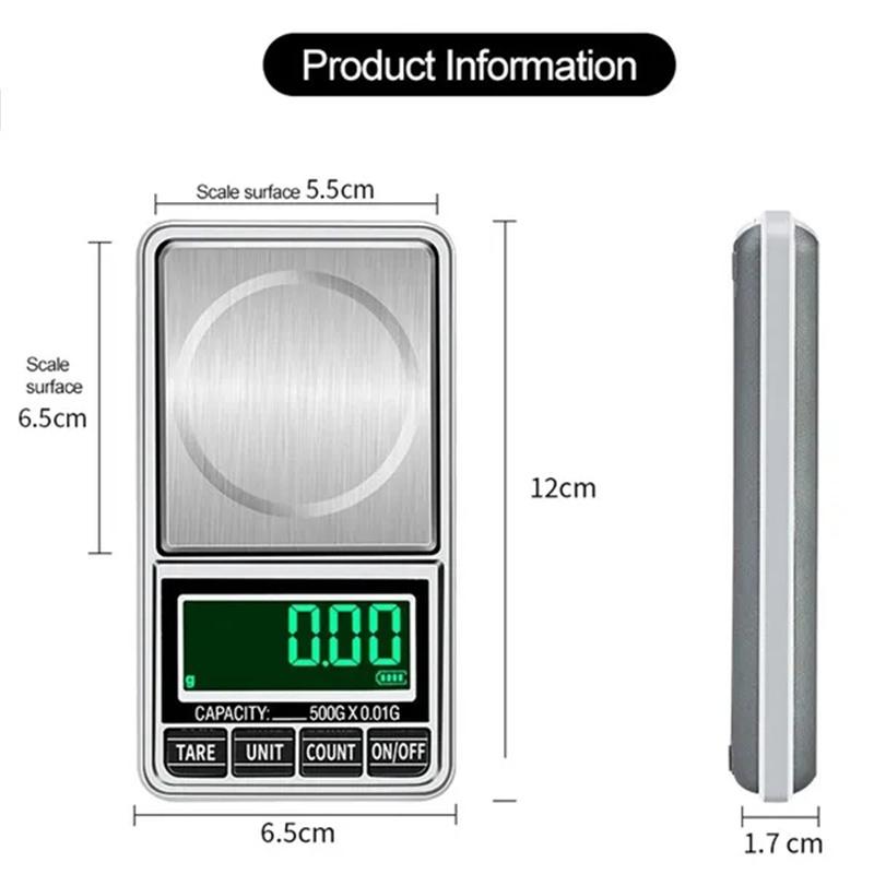High Precision 0.01g 0.1g Digital Plam Scale Jewelry Scale LCD Display Portable Mini Digital Pocket Balance Weight Gram Scale
