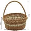 Faux Wicker Handheld Shopping & Picnic Basket