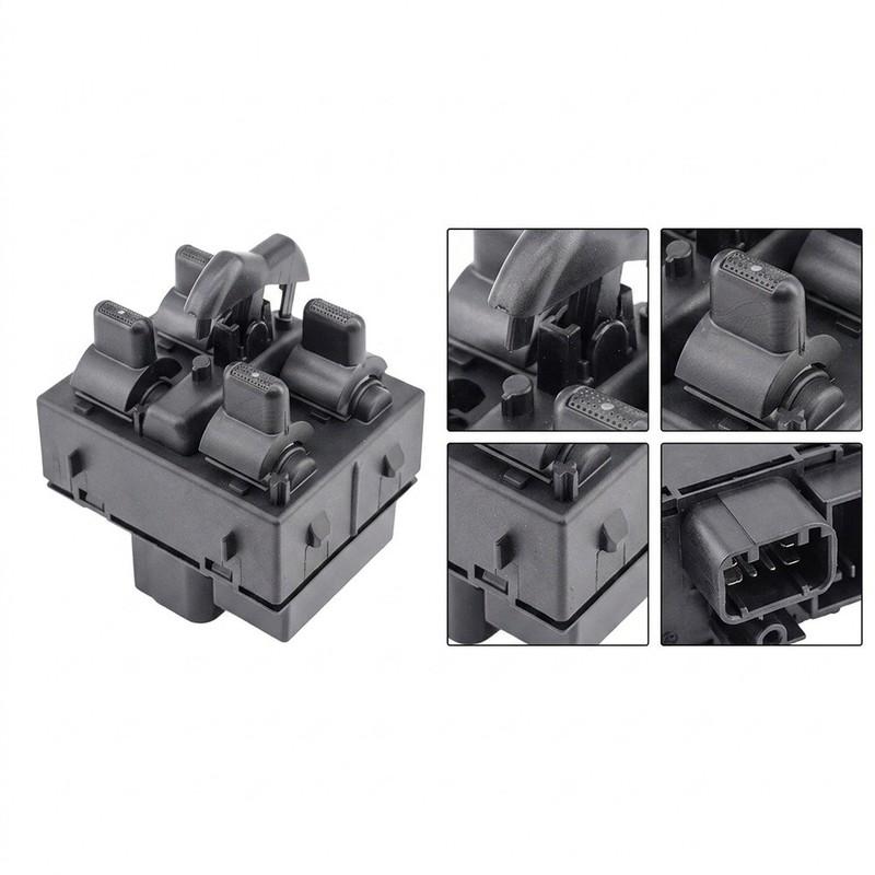 Black Power Window Switch 4602756AB For Jeep For Wrangler 3.8L 2007 To 2010 High Quality ABS Material Direct Fit Car Interior