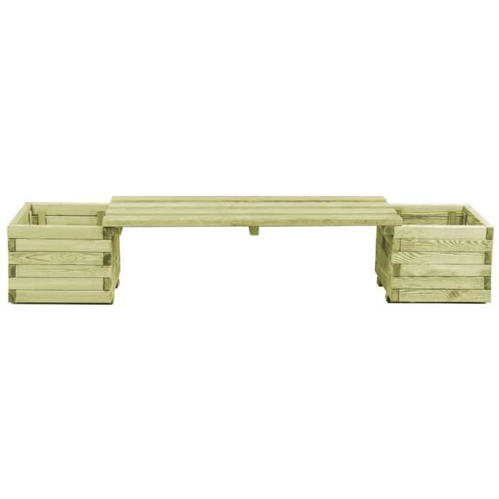 VidaXL Banc de jardin à jardinières Bois de pin imprégné