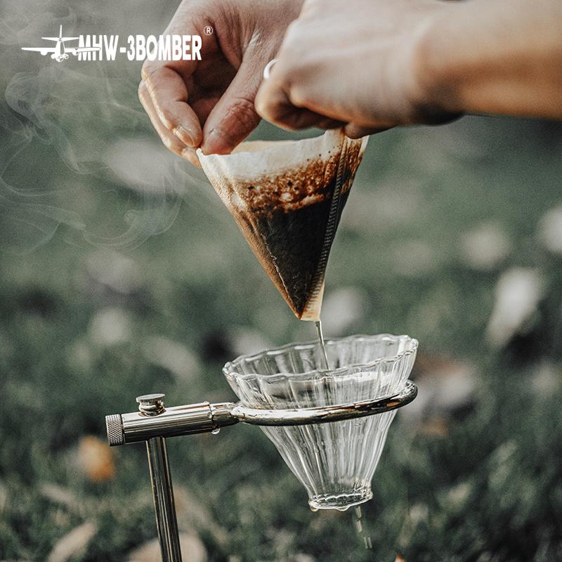 MHW-3BOMBER Disposable Coffee Filter Paper Pour Over Coffee Dripper Accessories Filters 2 Cone Paper 1-4 Cup Home Barista Tools