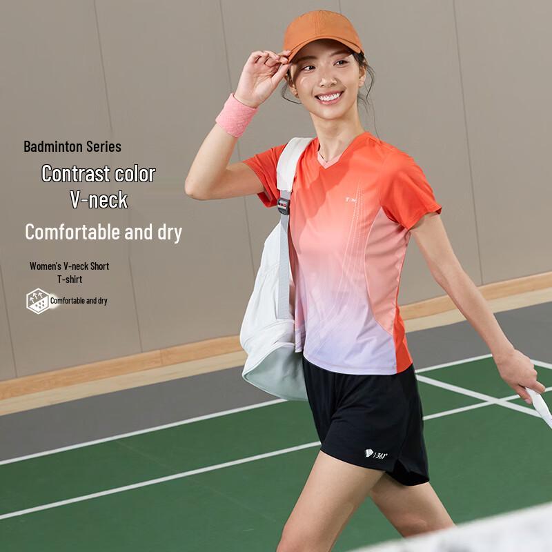 361° Women s V-Neck Badminton Quick-Dry T-Shirt XL