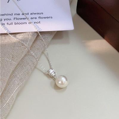 Bijoux de perles haut de gamme au design de niche ins collier simple et polyvalent pour petite amie cadeau Saint-Valentin