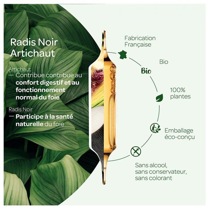 Superdiet Radis Noir Artichaut Bio 20 Ampoules