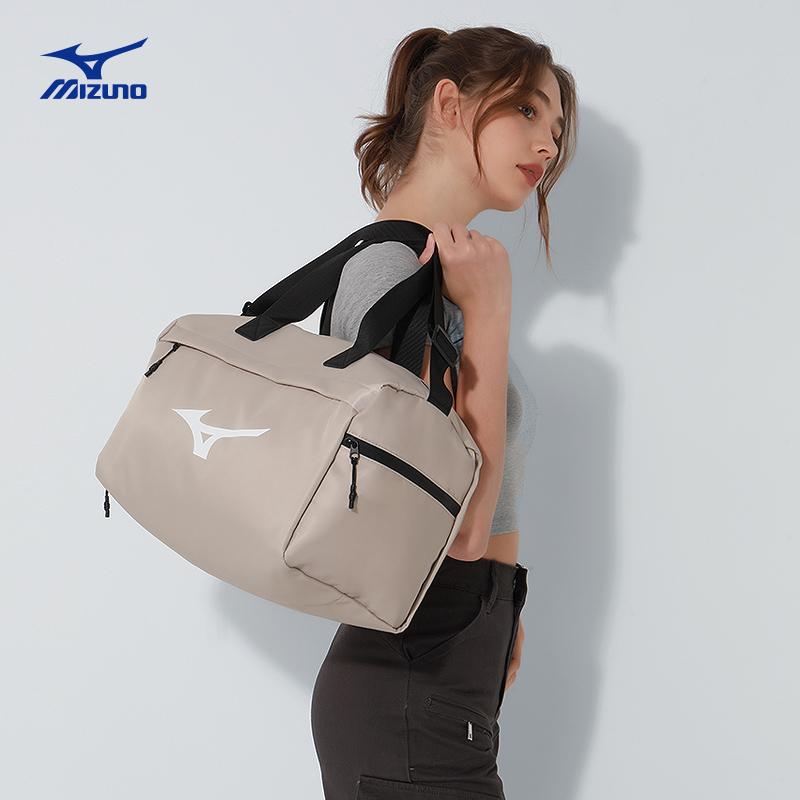 New Mizuno Polyester Travel Bag, Gym Bag, Crossbody Bag Swim Bag Unisex Black N3CMC004-39