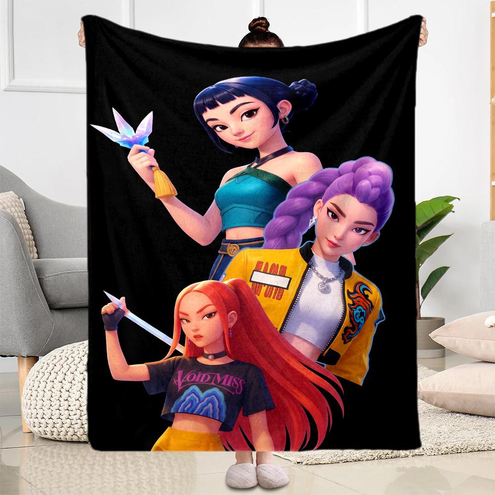 Fantasy Sword Dance Party Blanket Soft & Cozy Suitable for Seaside Bedding Office Chair for All Seasons Playful Design