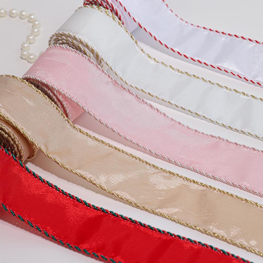 Korean Satin Christmas Ribbon for Tree, Wreath, Bows & Gift Wrapping