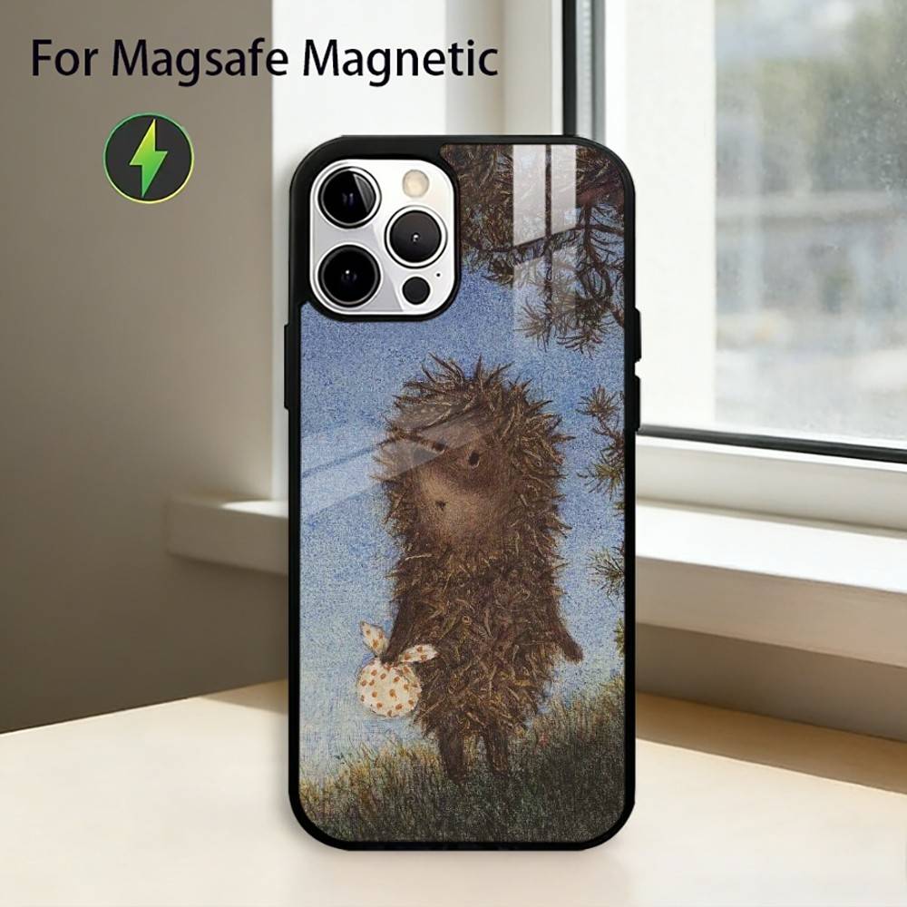 

B-Bright Hedgehog In The Fog Phone Case For iPhone17,16,15,14,13,12,11 Plus,Pro Magnetic For Magsafe Wireless Charging iPhone13