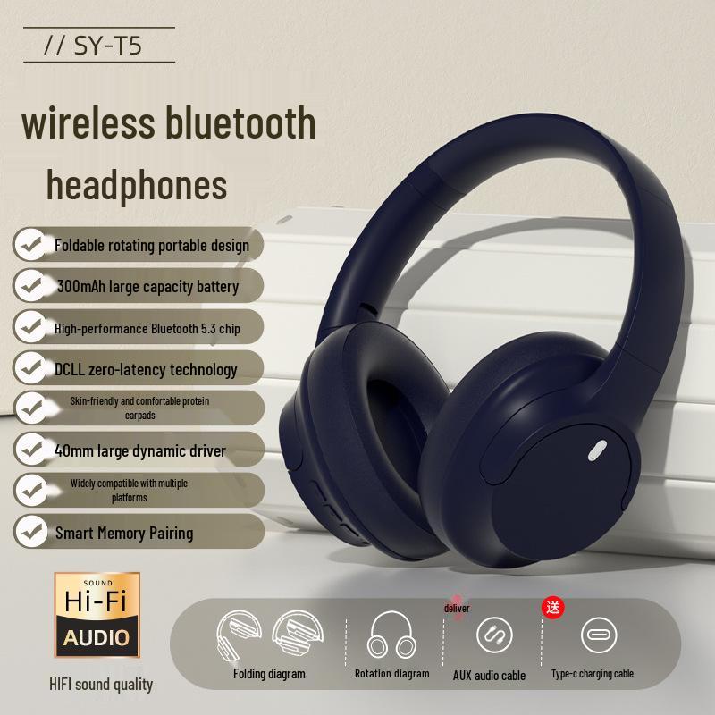 Universal Over-Ear Noise-Cancelling Wireless Bluetooth Headphones