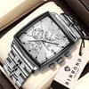 BINBOND Men Multifunctional Quartz Watch Three-Eye Six-Hand Business Stainless Steel Band Fashion Casual Wristwatch Reloj Hombre