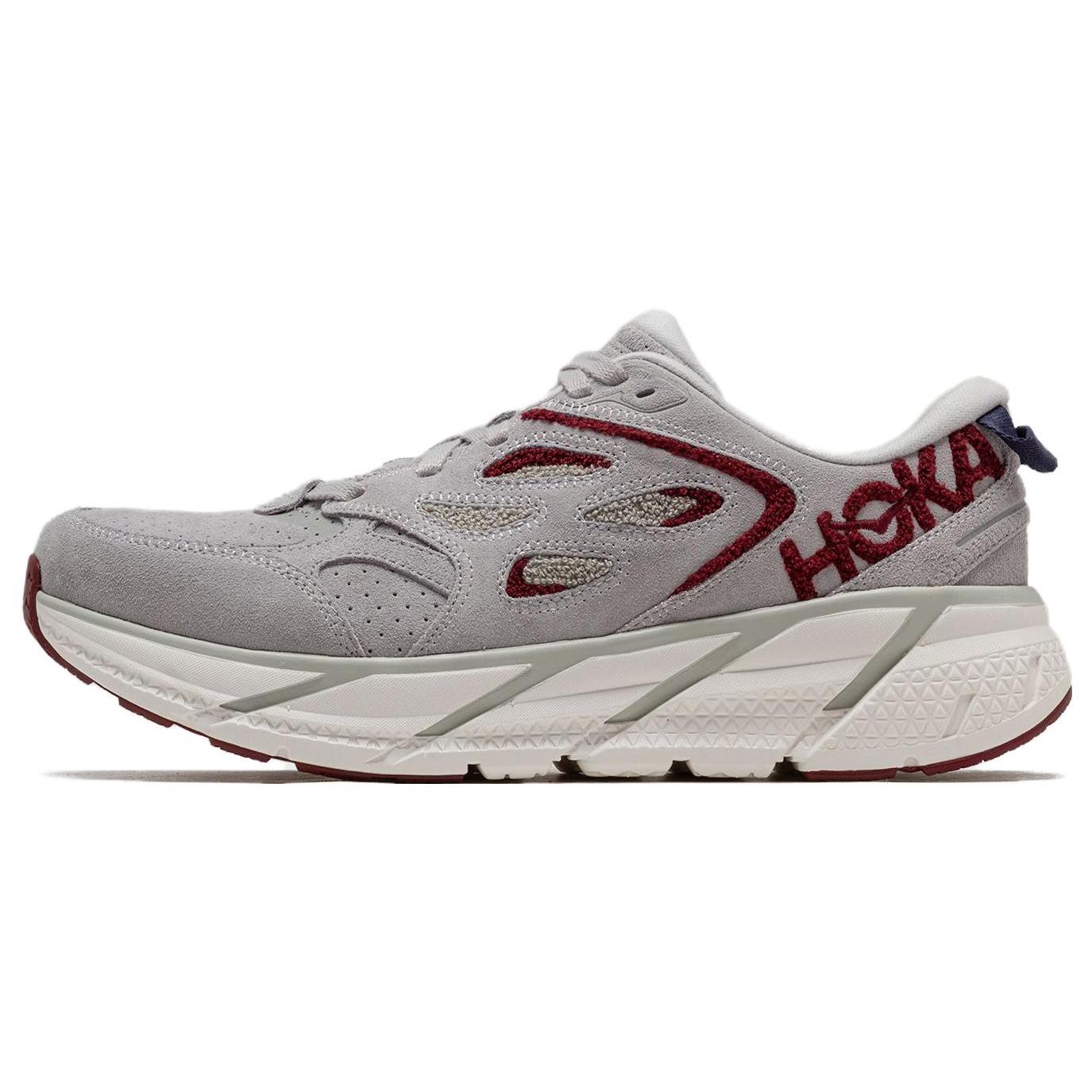 HOKA ONE ONE Clifton L Embroidery Lunar Rock Cabernet 1126854-LRCB 40