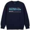 ASTRAL PROJECTION Army Lettering Loose Fit Sweatshirt_Navy