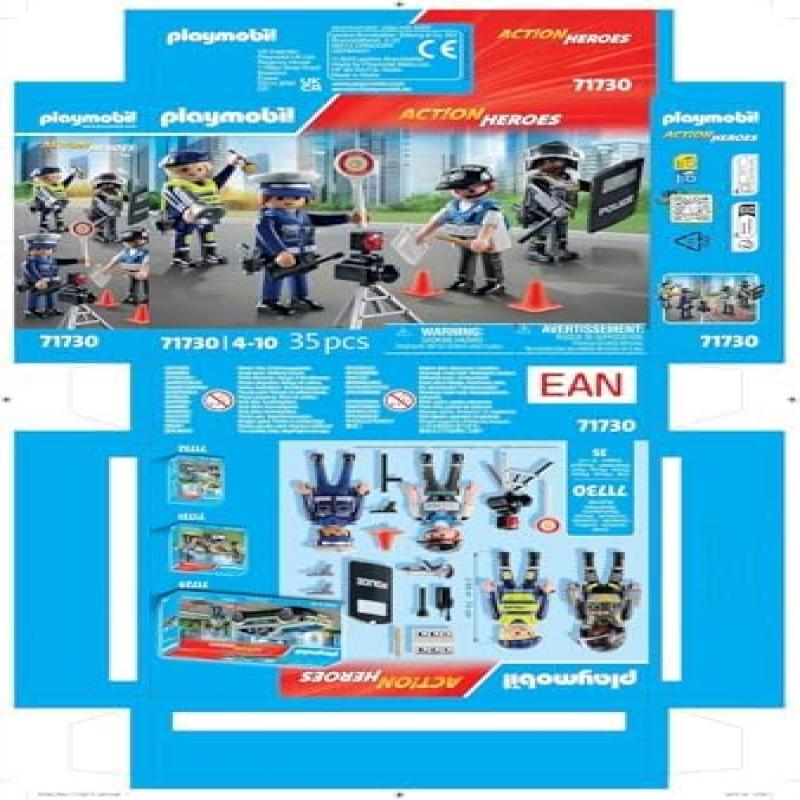Police Station Set, Kids Toy for Boys and Girls, Action Figures with Police Car and Accessories