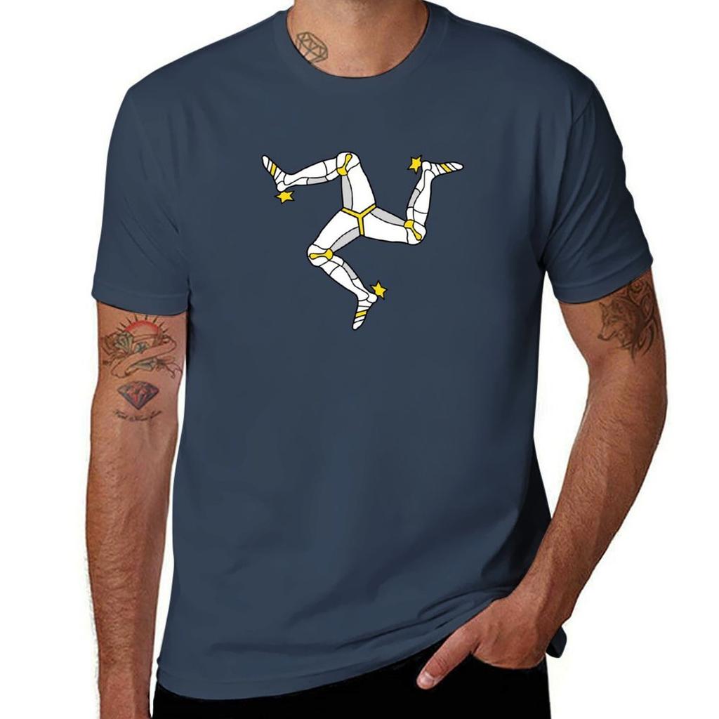 Isle of Unisexn Flag Unisexx Triskelion TShirt Lightweight Running TShirt