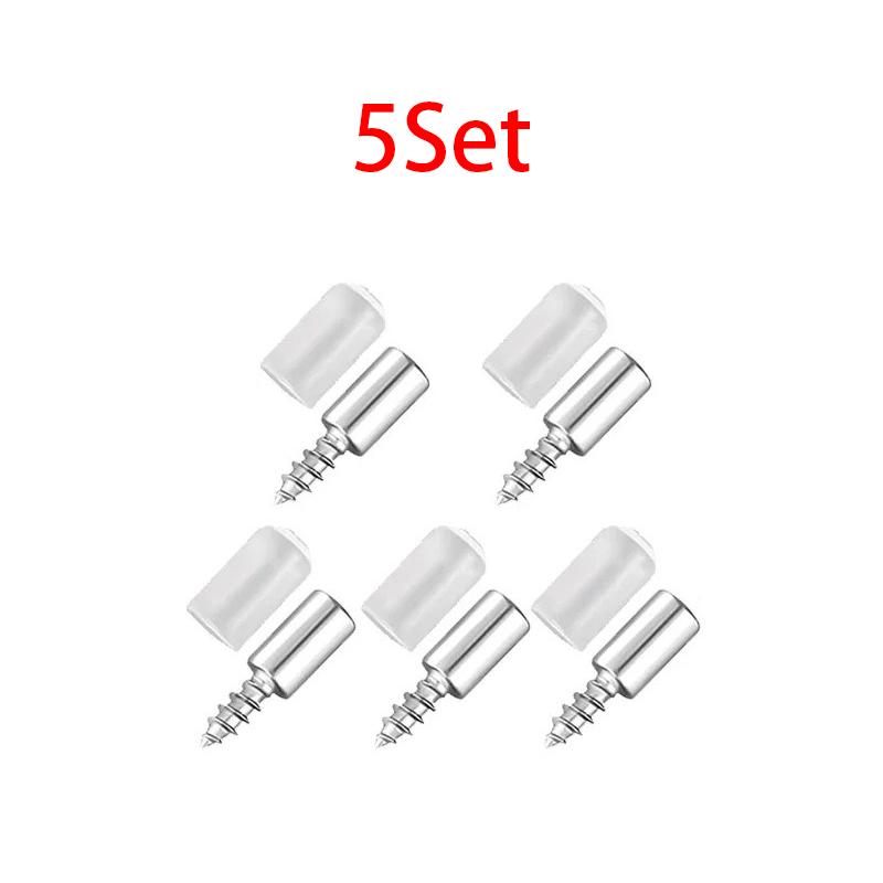 

100/10PCS Self Tapping Screw Laminate Support with Rubber Sleeve Non - Slip Layer Glass Plate Holder Fixed Screw Set WJLSD01