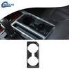 Front Water Cup Holder Panel Frame Decor Trim Cover For Ford F-150 Carbon Fiber