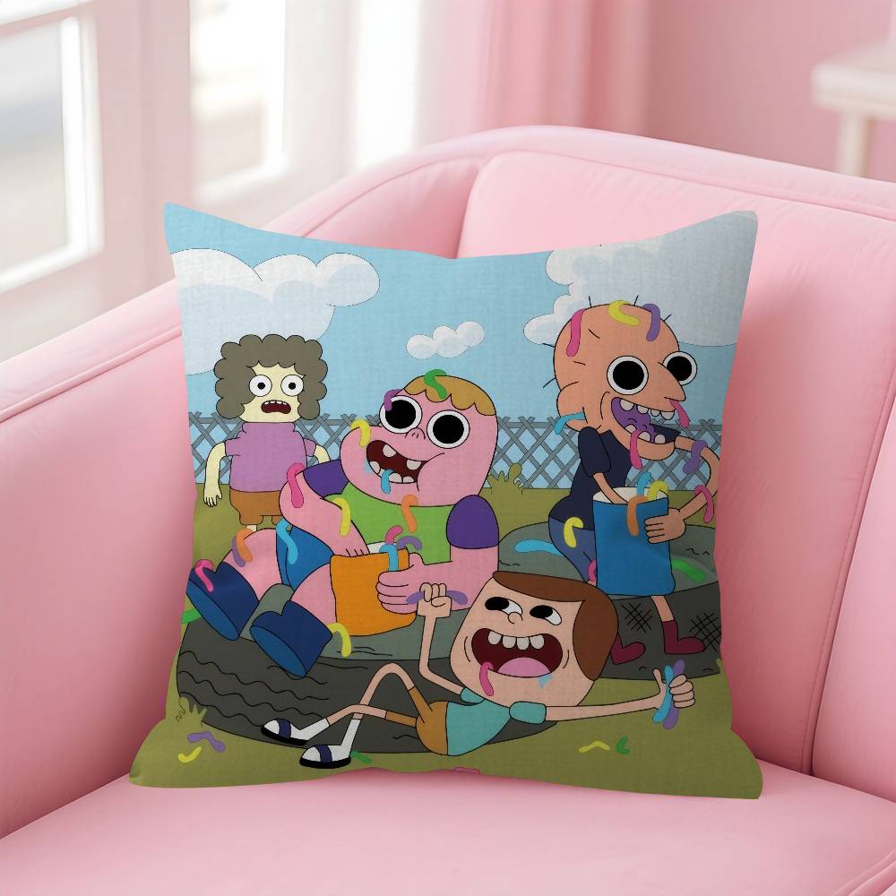 Cartoon CClarence fun Pillow Cushion Cover Pillowcase Living Room Sofa Home Decor Customized