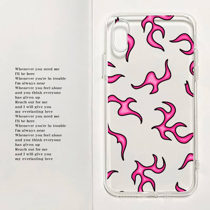 Flame Graph Phone Case For Xiaomi 11 Redmi Note 11pro5G 8T 9A 9S K30 10T 12SPro Ultra K40pro Transparent Case