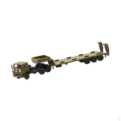 1:72 Scale Trailer Model Toy,Tractor Model,Building Model,Vehicle Transport Toy for