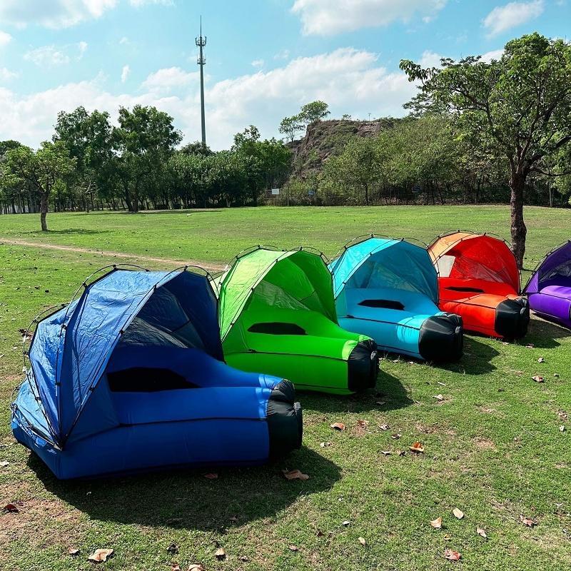 SEE KEAN Outdoor Inflatable Lounge Sofa with Sunshade Canopy