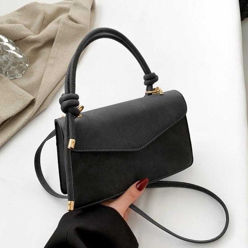 New Fashion Casual Portable Small Bag Popular Small Square Bag Women's Solid Color Simple Shoulder Messenger Bag