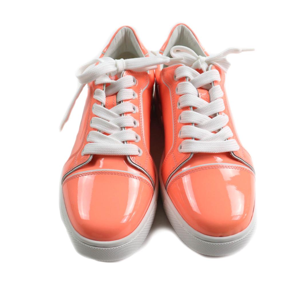 Pristine Christian Louboutin sneakers FUN VIEIRA Lace-up Orange Patent leather Used