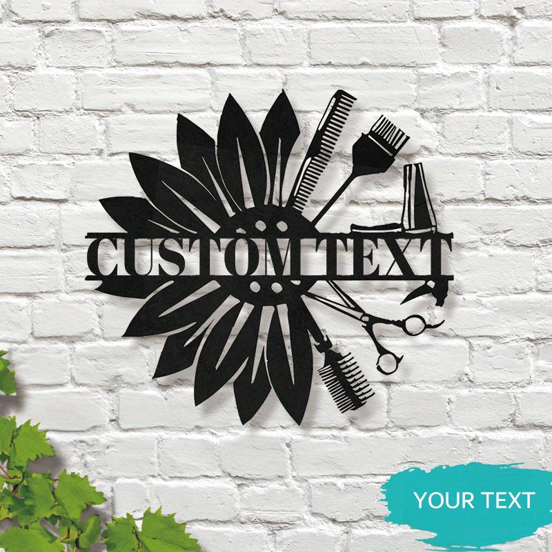 

Vintage Floral Metal Wall Art Decor for Hair Salon Home