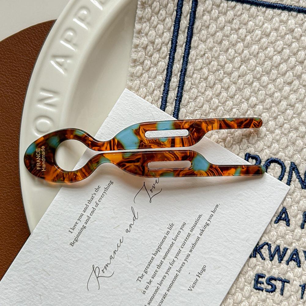 Elegantní U-tvarovaná sponka do vlasů s rybím ocasem, acetátová sponka do vlasů pro snadné drdoly, vidlička do vlasů, dívčí vlasové doplňky