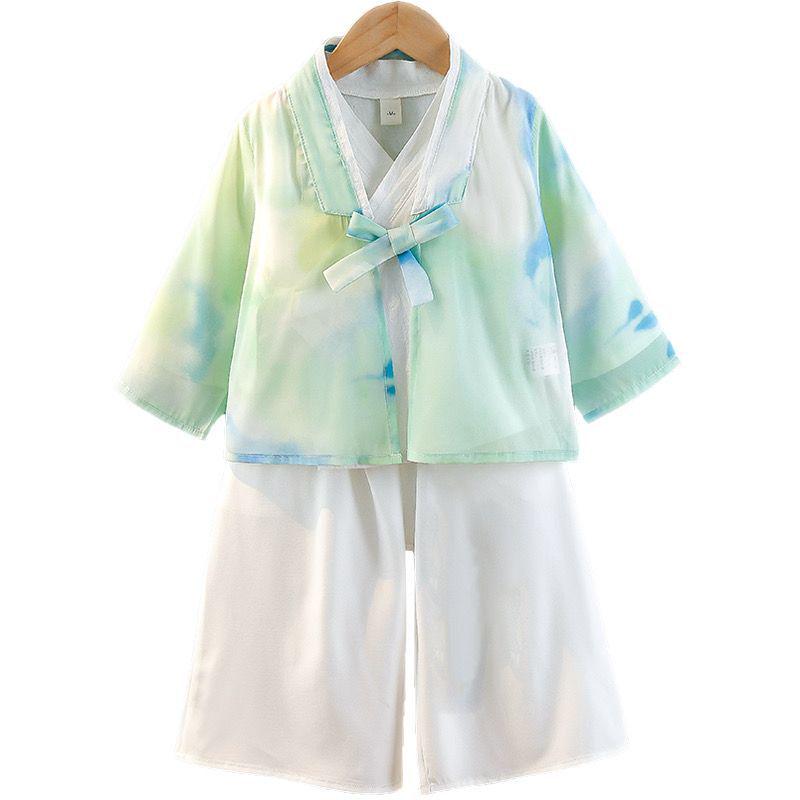 

Children s Hanfu: Summer Chinese Style Performance Costume for Boys and Girls, Ancient Tang Suit for Primary Students 110 (Recommended 28-32 kg)
